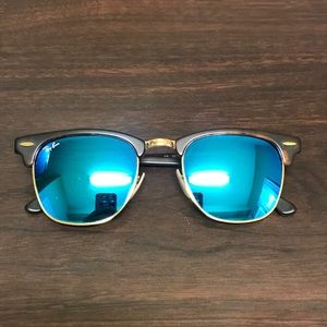 Ray-Ban Clubmasters with Blue Lenses